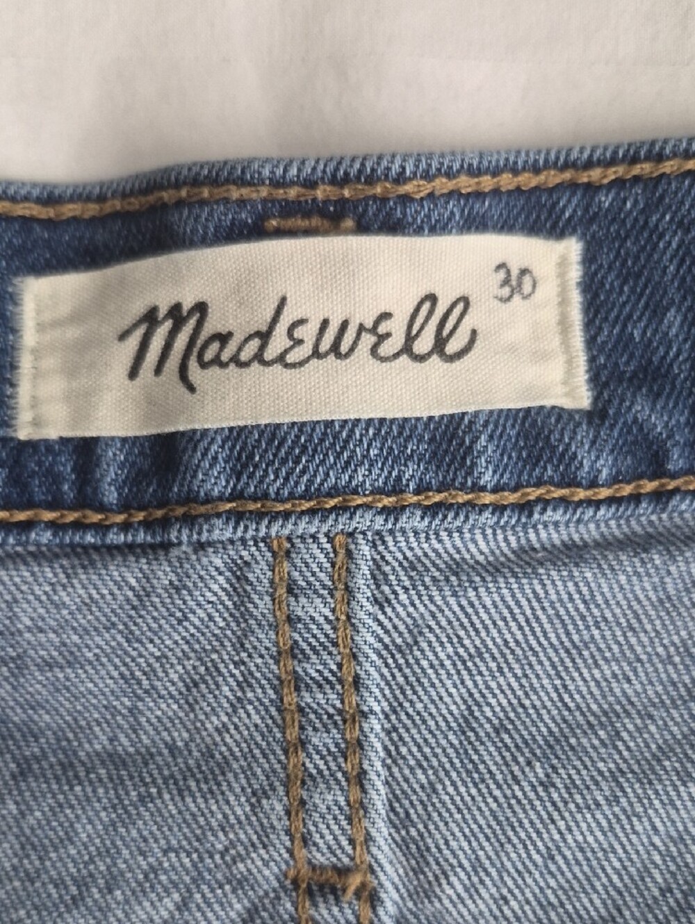 10Size Madewell Denim High-Rise Button-Front Women’s Shorts - Blue - Picture 9 of 13